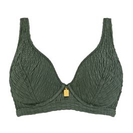 Annadiva Swim Smocky Plunge Bikini Oberteil Olive Annadiva