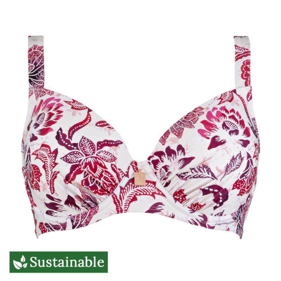 Annadiva Swim Bali Vorgeformtes Balconette Bikini Oberteil Cerise