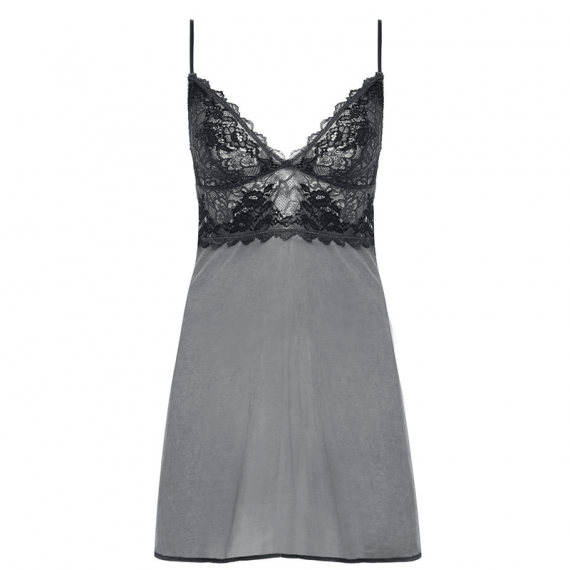 Wacoal Lace Perfection Babydoll Kleid Charcoal Annadiva