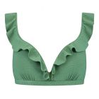 Green Shimmer Plunge Bikini Oberteil