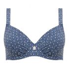 Marrakesh Blue Vorgeformtes Balconette Bikini Oberteil