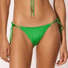 Shimmering Solids Niedrige Bikini Hose mit Seitlichen Bändern