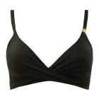 Sparkling Black Twist Bikini Oberteil