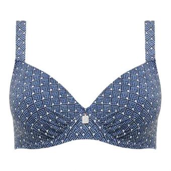 Marrakesh Blue Vorgeformtes Balconette Bikini Oberteil