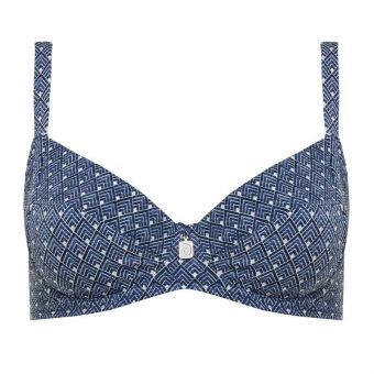 Marrakesh Blue Bügel Bikini Oberteil