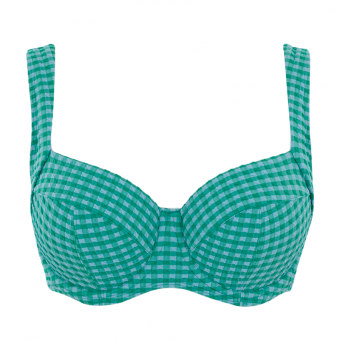 Gingham Full Cup Bikini Oberteil