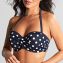 Panache Swim Anya Riva Spot Bandeau Bikini Oberteil Navy Vanilla