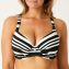 Annadiva Swim Aruba Stripe Vorgeformtes Balconette Bikini Oberteil Black White