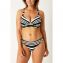 Annadiva Swim Aruba Stripe Vorgeformtes Balconette Bikini Oberteil Black White