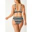 Annadiva Swim Aruba Stripe Vorgeformtes Balconette Bikini Oberteil Black White