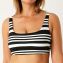 Annadiva Swim Aruba Stripe Bralette Bikini Oberteil Black White