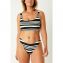 Annadiva Swim Aruba Stripe Brazilian Bikini Hose Black White