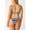 Annadiva Swim Aruba Stripe Brazilian Bikini Hose Black White