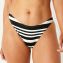 Annadiva Swim Aruba Stripe Brazilian Bikini Hose Black White