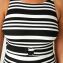 Annadiva Swim Aruba Stripe Hochgeschlossener Badeanzug Black White