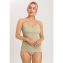 Hanro Cotton Seamless Padded Top mit Spaghetti Trägern Moss Green