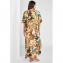 Maryan Mehlhorn Hypnotic Kaftan Sepia Leaves