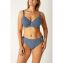 Annadiva Swim Marrakesh Blue Hohe Bikini Hose mit Seitlichen Bändern Art Deco Blue