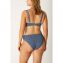 Annadiva Swim Marrakesh Blue Hohe Bikini Hose mit Seitlichen Bändern Art Deco Blue