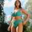 Panache Swim Gingham Full Cup Bikini Oberteil Green Gingham