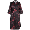 Annadiva Nachtwäsche Midnight Rose Kimono Peony Red