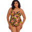 Elomi Bademode Tiger Valley Tankini Oberteil Schwarz