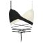 Beachlife Vanilla and Black Twist Bikini Oberteil