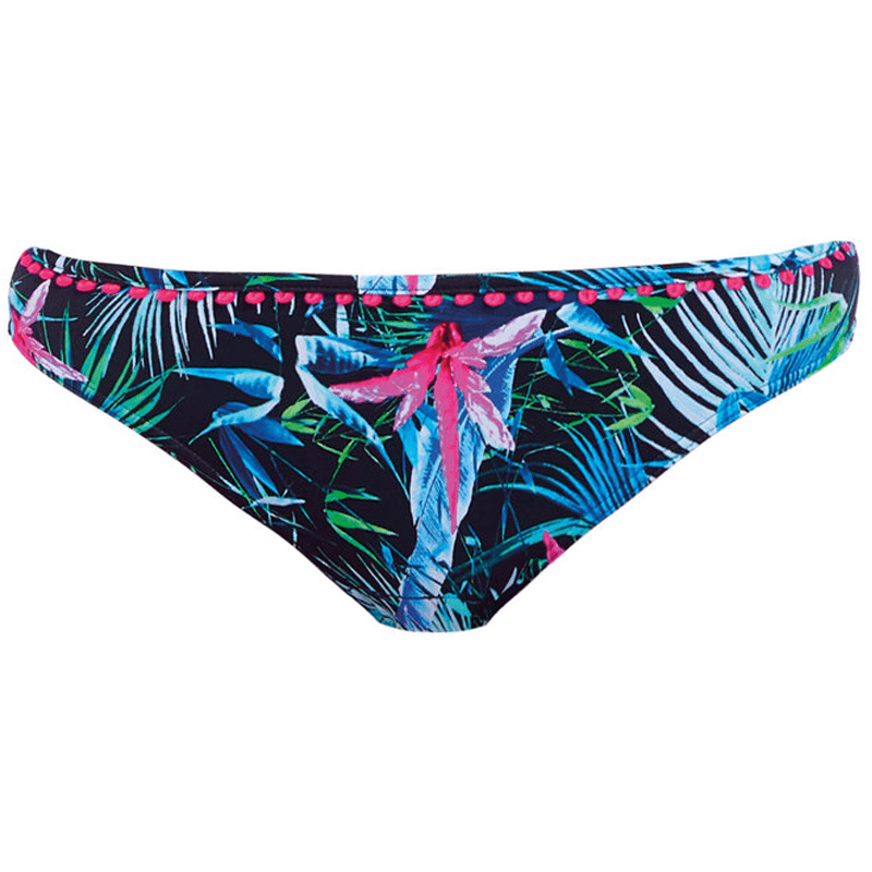 Freya Swim Jungle Flower Bikinibroekje Black Tropical Annadiva